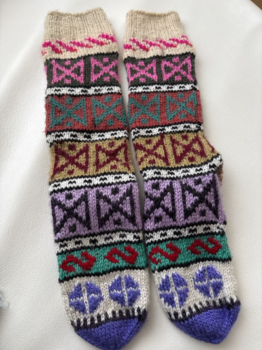 Socken: Handgesteickte Socken mit Muster - Grösse 39-42! – Neu (gemäss Beschreibung) aus Zofingen von MasterPCI 3