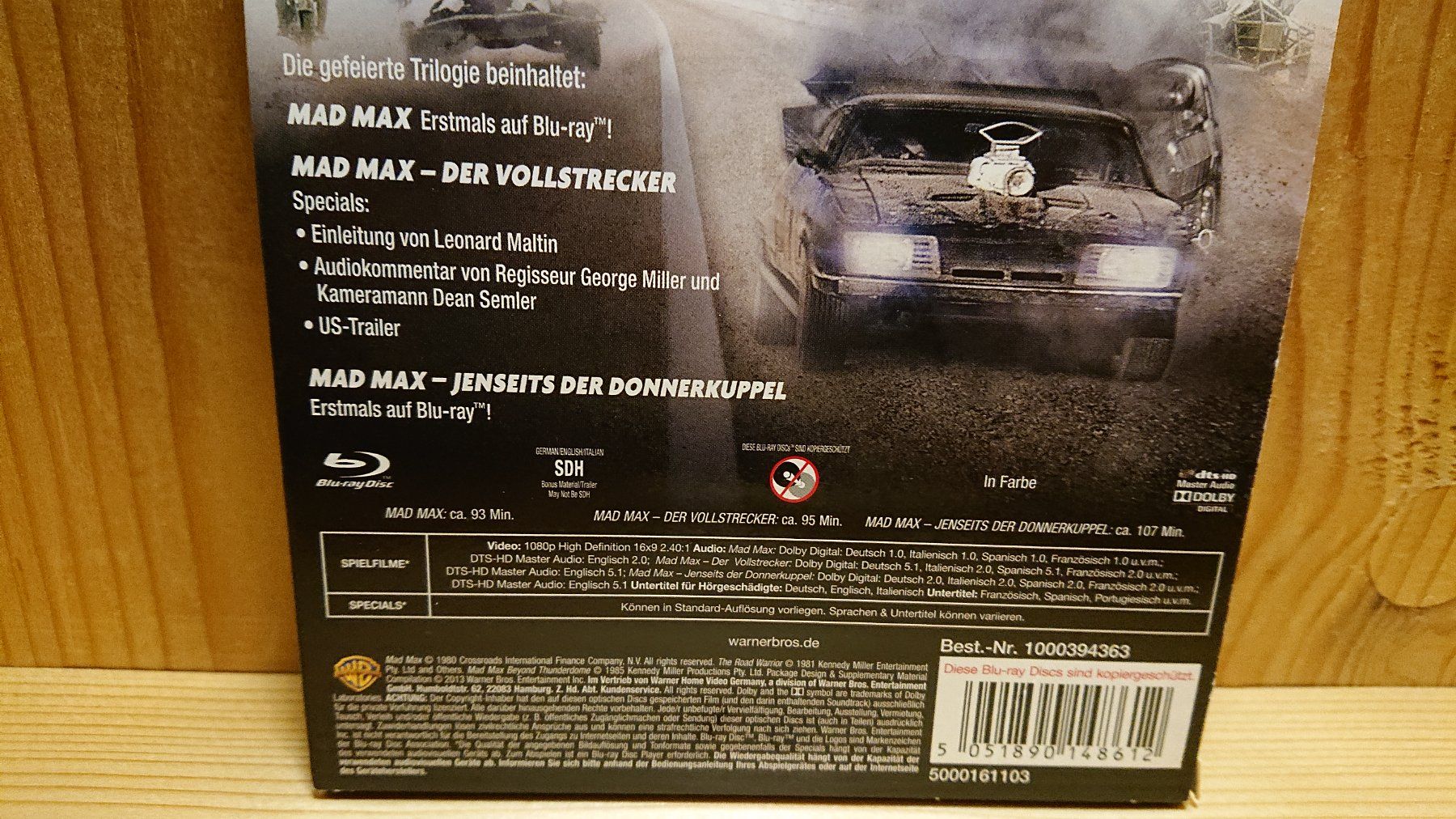 Tutti i DVDs: MAD MAX Trilogie auf Blu-Ray mit Mel Gibson – Usato da Wilderswil venduto da Exebub 3