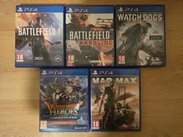 Lot#1 5 jeux vidéo pour console Sony PlayStation 4