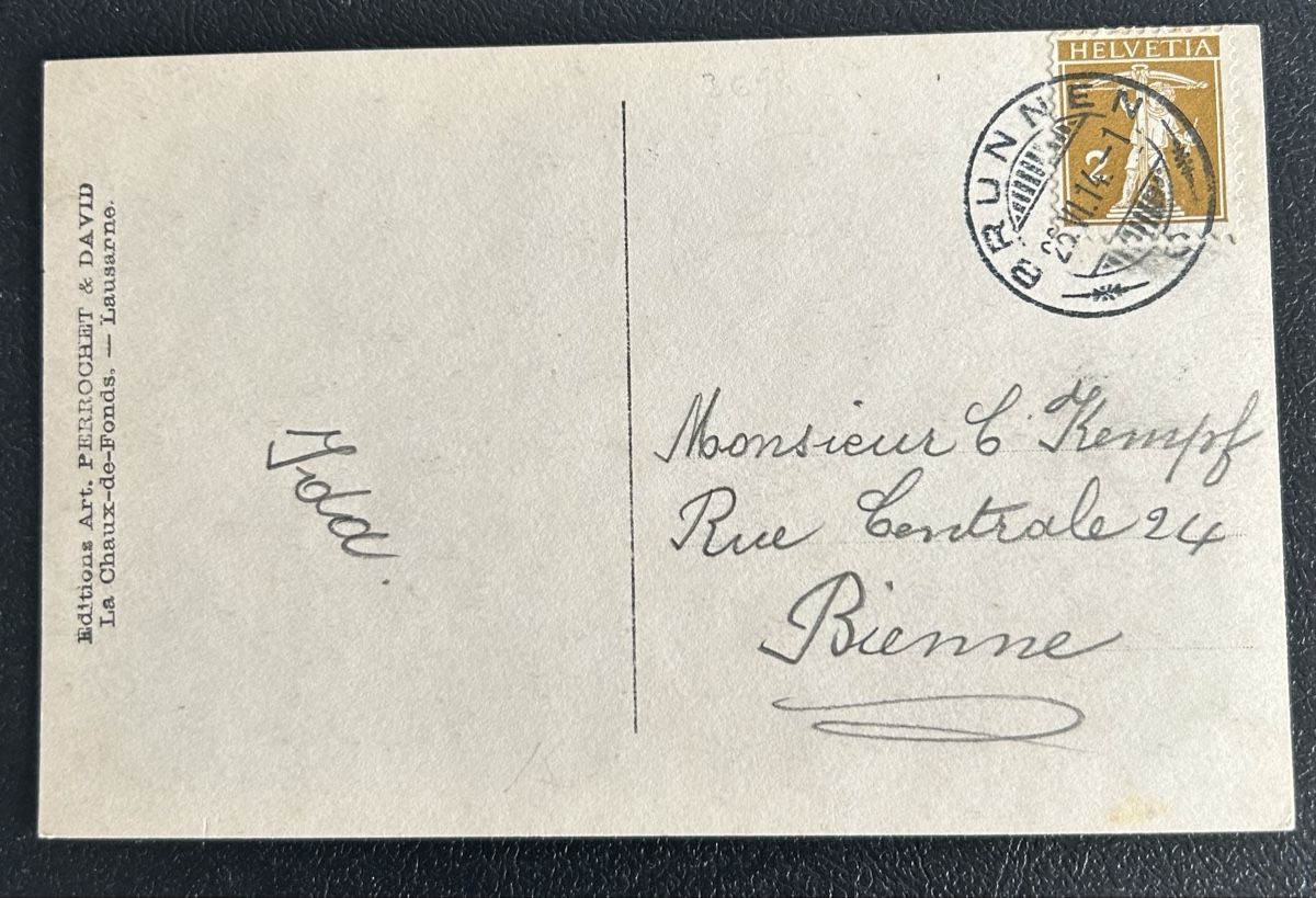 Cartoline postali: Fotokarte Brunnen am Quai – Usato da Horw venduto da Tellbub 1