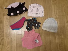 Lot bonnet gant cache cou hiver enfant fille
