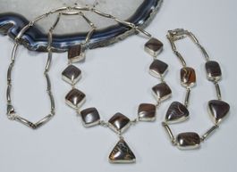 Boulder Opal Set 925 Silber