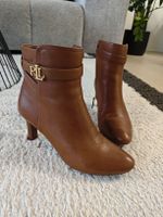 Ralph Lauren Brown Leather Ankle Boots, Size 39 🤎🍂