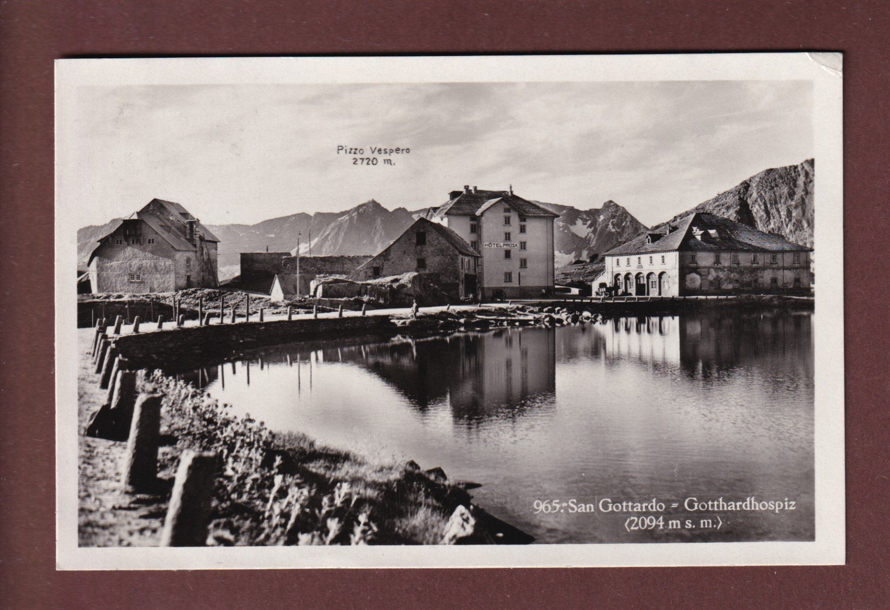 Cartoline postali: SAN GOTTARDO - Pizzo Vespero – Usato da Pully venduto da nicecards-shop