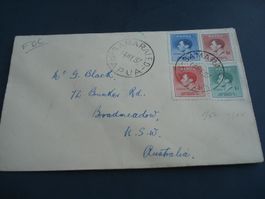 FDC Papua, 1937, gelaufen nach Australien, Satz King George
