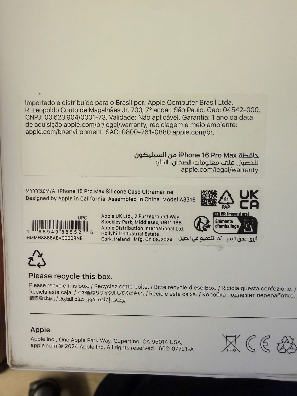 Apple Covers & Schutzfolien: iPhone 16 Pro Max Silicone Hülle Original Apple – Neu und originalverpackt aus Berikon von andreastreuli 3