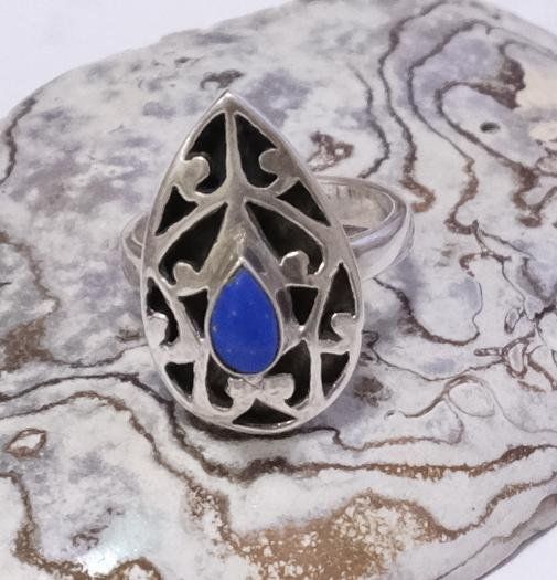 Anelli: Silberring Lapislazuli Vintage – Usato da Zürich venduto da Melody2000
