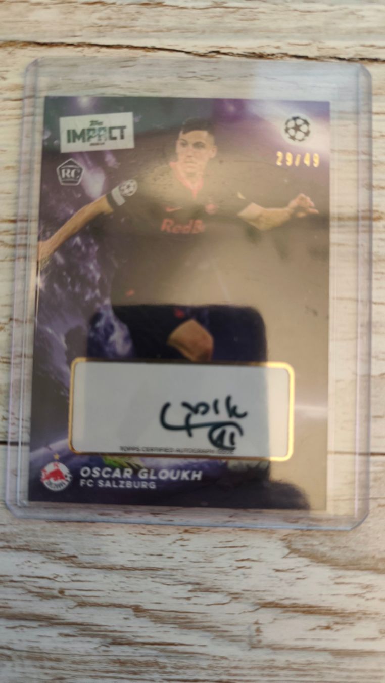Topps Sammelbilder & Trading cards: Topps Impact 23/24 Oscar Gloukh /49 mit Autogramm RC – Gebraucht aus St. Gallen von RudyundFloydCards