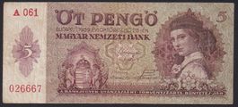 Ungarn 5 Pegno 1939