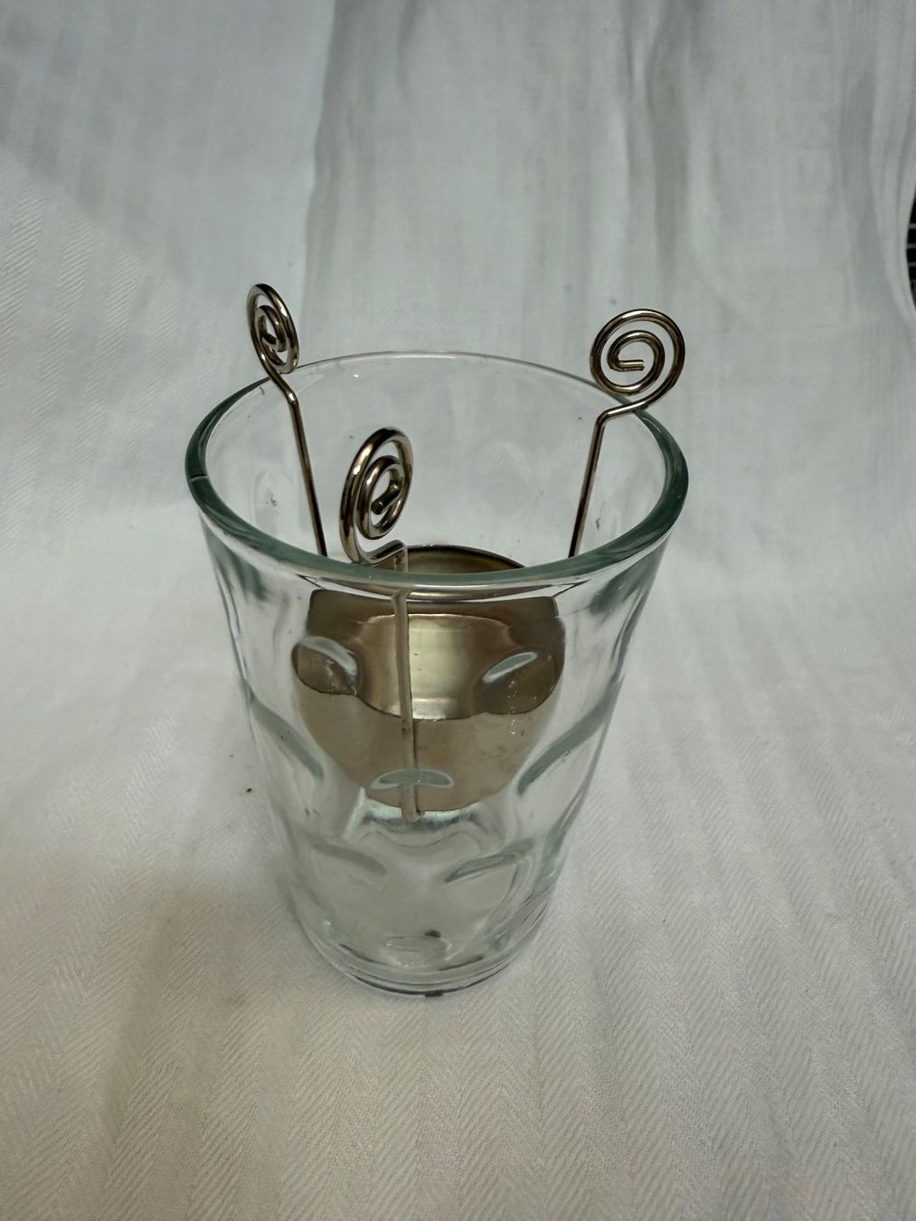 Portacandele: Tee--Licht Glas mit Halter - Duftkerzenhalter – Usato da Bern venduto da rewe45