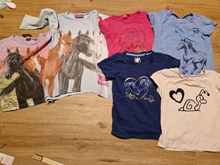 T-shirts x 6 Stücke Gr. 104 Ross Pferd Miss Melody