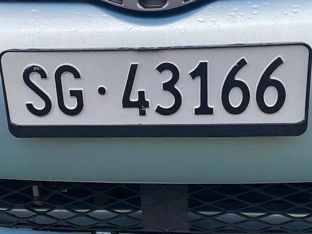 Insegne: Autokennzeichen  SG 43166 – Usato da Balzers venduto da mandro
