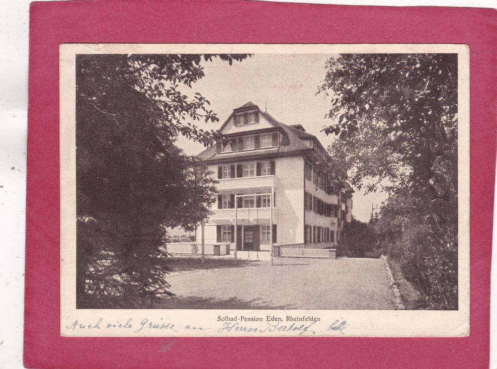 Solbad Pension Eden Rheinfelden 1928 Kaufen auf Ricardo