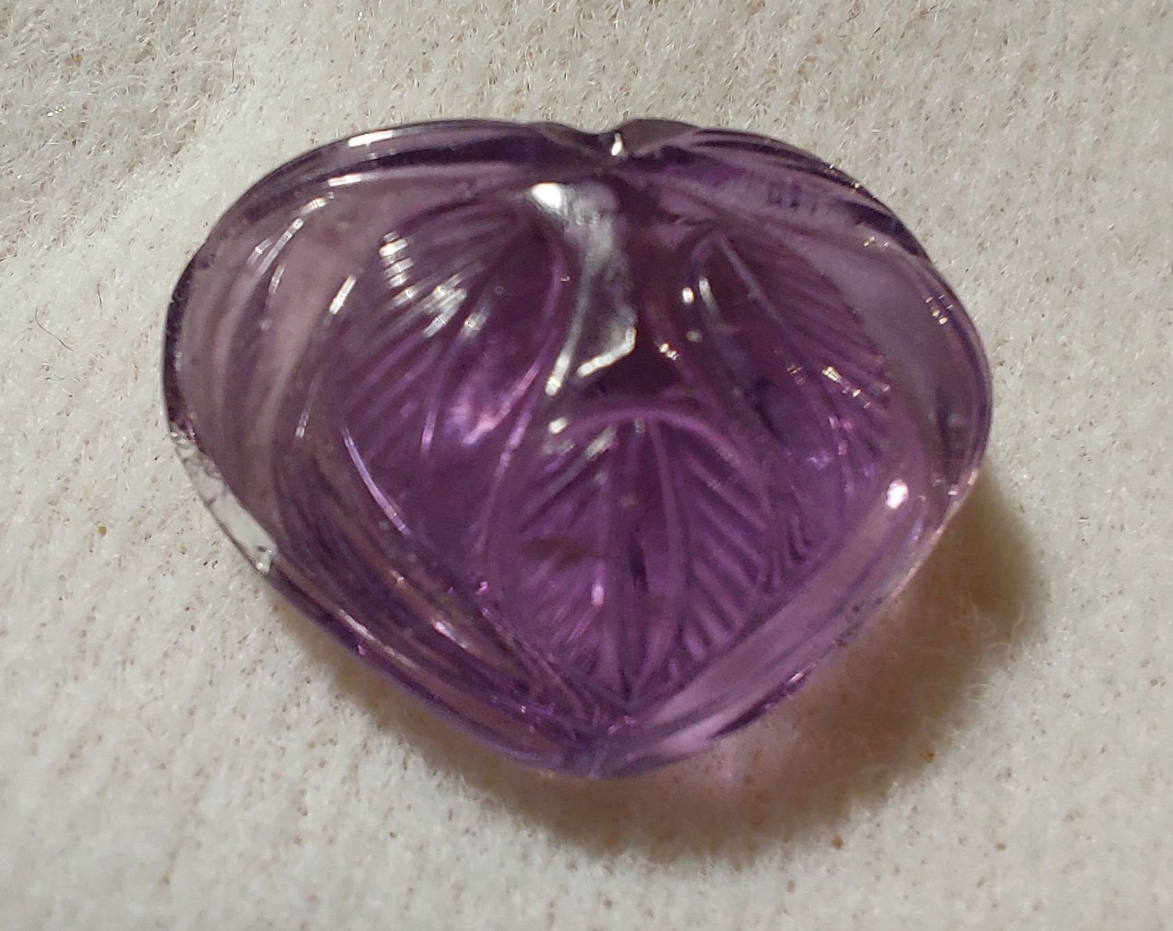 Pietre preziose: Amethyst-Herz mit Steingravur – Nuovo (secondo la descrizione) da Klingnau venduto da Tamina5 2