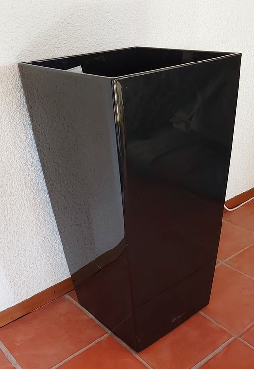 Lechuza Classico 28 Hochglanz Schwarz – Premium-Pflanzkübel Mit Bewässerungssystem | 28 Cm Durchmesser