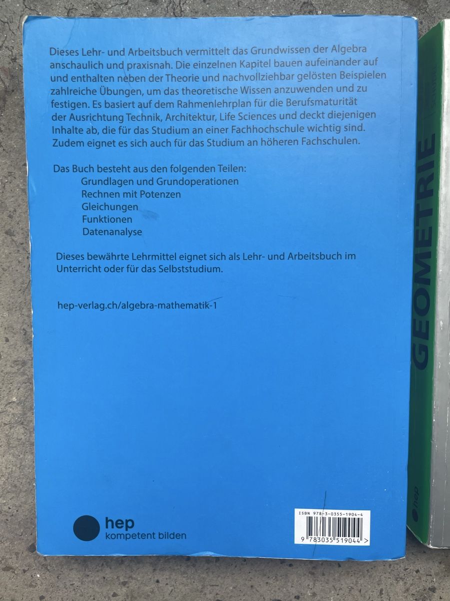 Libri: Algebra 1 + Geometrie 2 hep Verlag – Usato da St. Gallen venduto da ton_8jp7 2