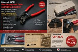 Universal JAPAN Mosaikzange mit Feder und WIDIA Einsätzen