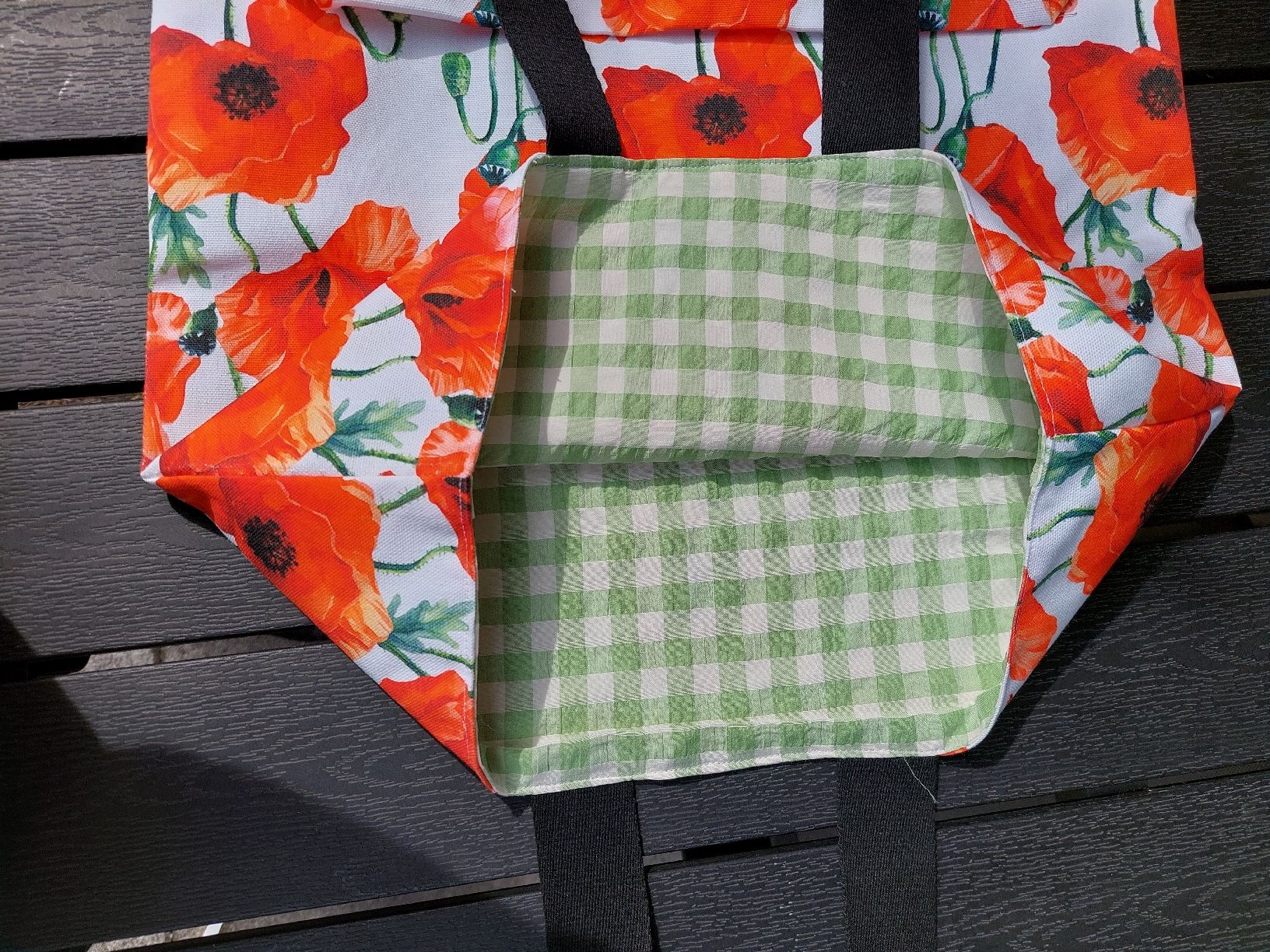 Taschen: Tasche Mohnblumen Muster neu – Neu und originalverpackt aus Dübendorf von Volino 1