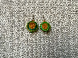 Schweizer Seidenohrringe / Swiss Silk Earrings