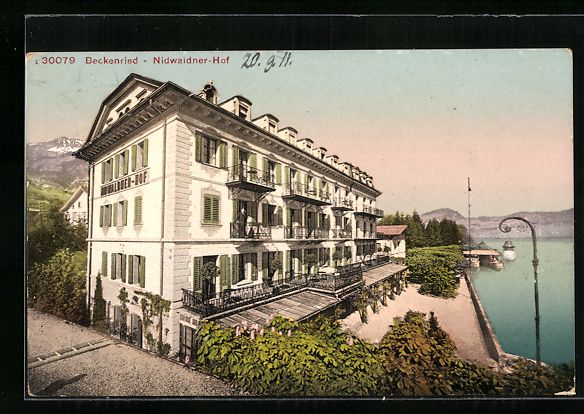Ansichtskarten: AK Beckenried, Hotel Nidwaldner Hof – Gebraucht aus Berlin von bartko-reher