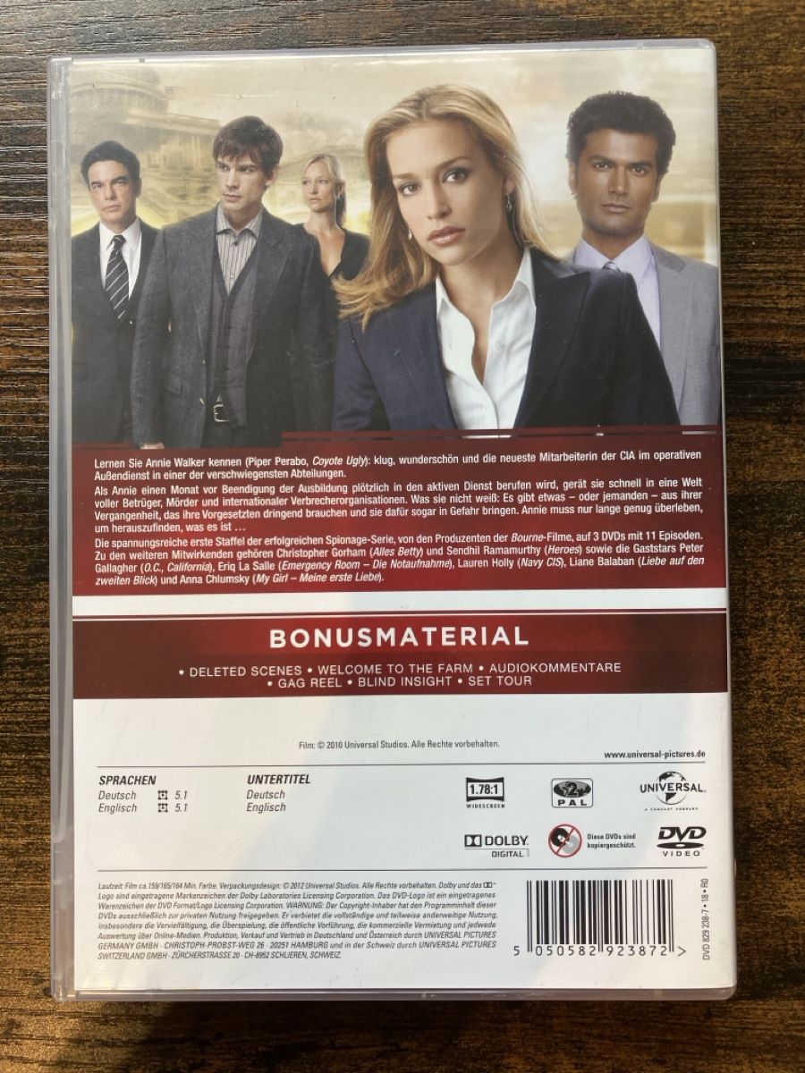 Tutti i DVDs: Covert Affairs Staffel eins DVD – Usato da Glarus venduto da Jhuber78 1
