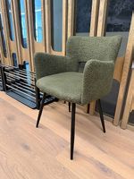 2 Stühle dunkelgrün Bouclé