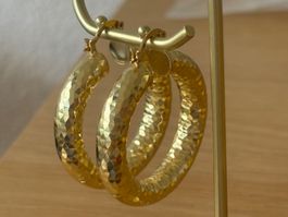 Luxus Elegante XXXL Creolen Ohrschmuck Ohrstecker Farbe Gold