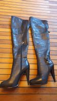 Elegante GUESS Leder Stiefel, schwarz, Grösse 38