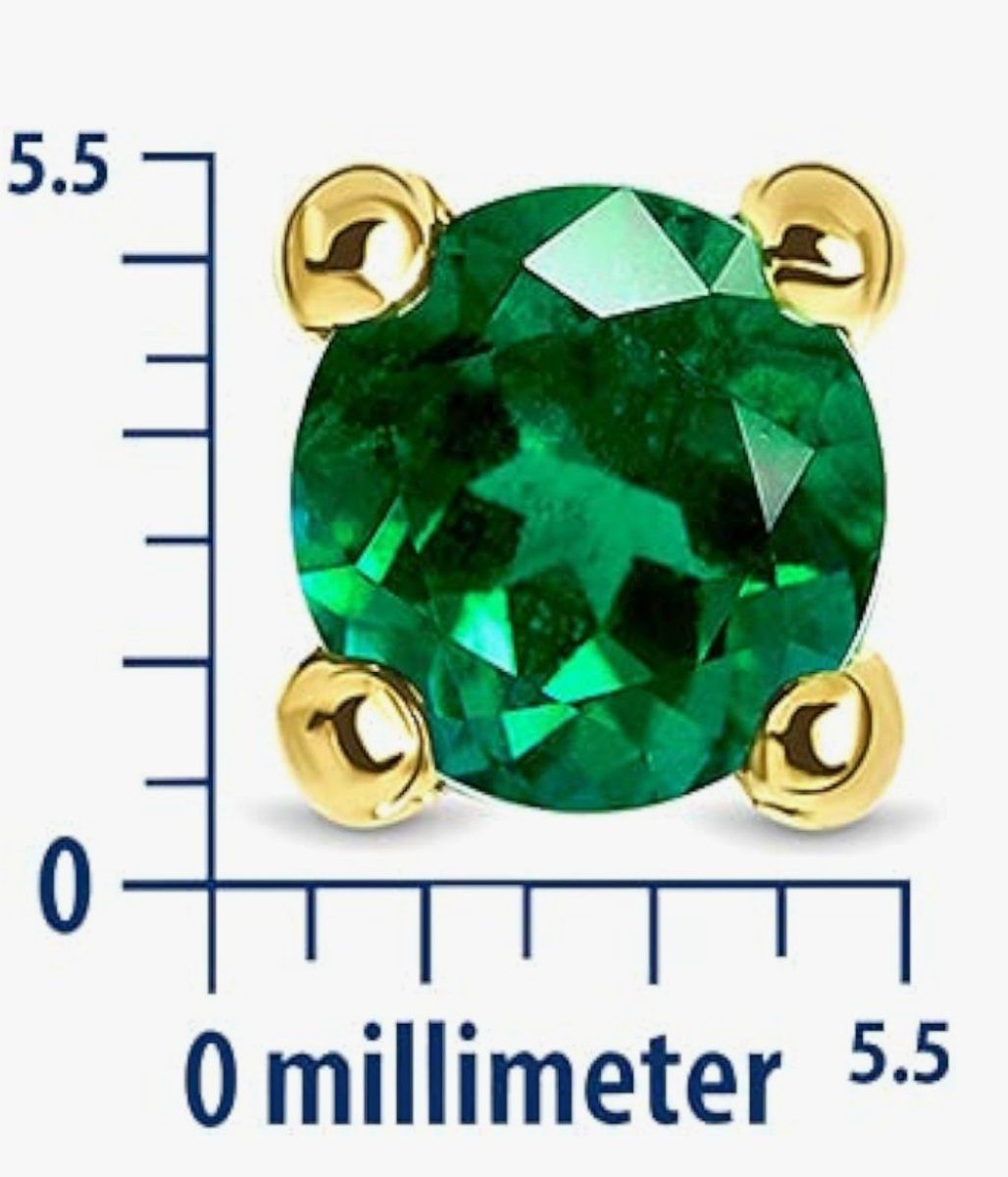 Orecchini pendenti & Orecchini a lobo: Ohrstecker Gold 9k Smaragd – Nuovo e nell'imballaggio originale da Hemmental venduto da Schmuckwelt2 2