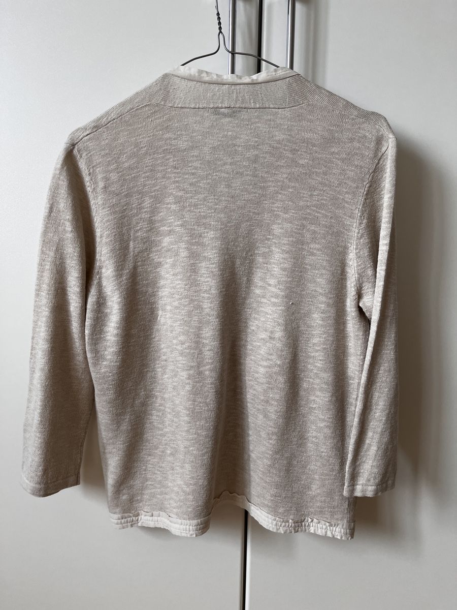 Jacken: PUBLIC Strickjacke beige Gr. 40 Leinen-Mix – Gebraucht aus Zürich von Kleanthy 1