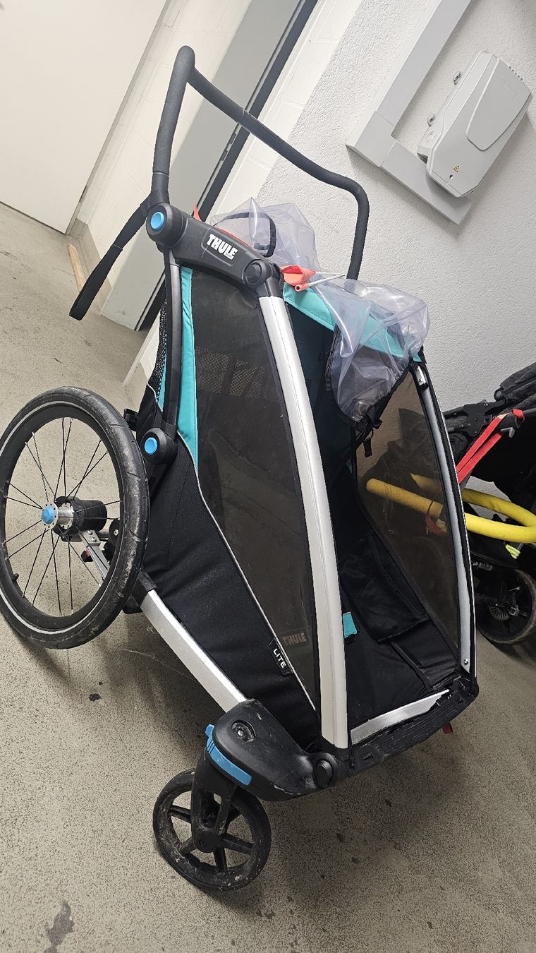 Thule Chariot Fahrradanhnger fr 2 Kinder  Wenig gebraucht (Neu (gemss  Beschreibung)) in Steffisburg fr CHF 400  nur Abholung auf Ricardo kaufen