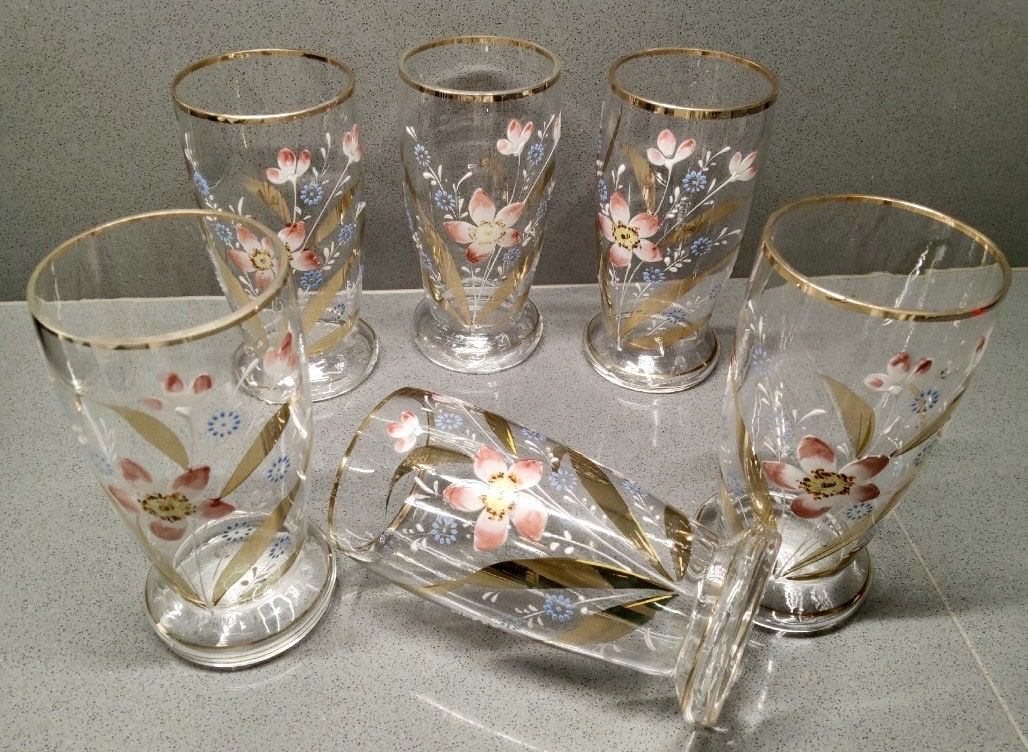 Bicchieri: Vintage 6 Böhmische Kristall Gläser – Usato da Zürich venduto da whitelily