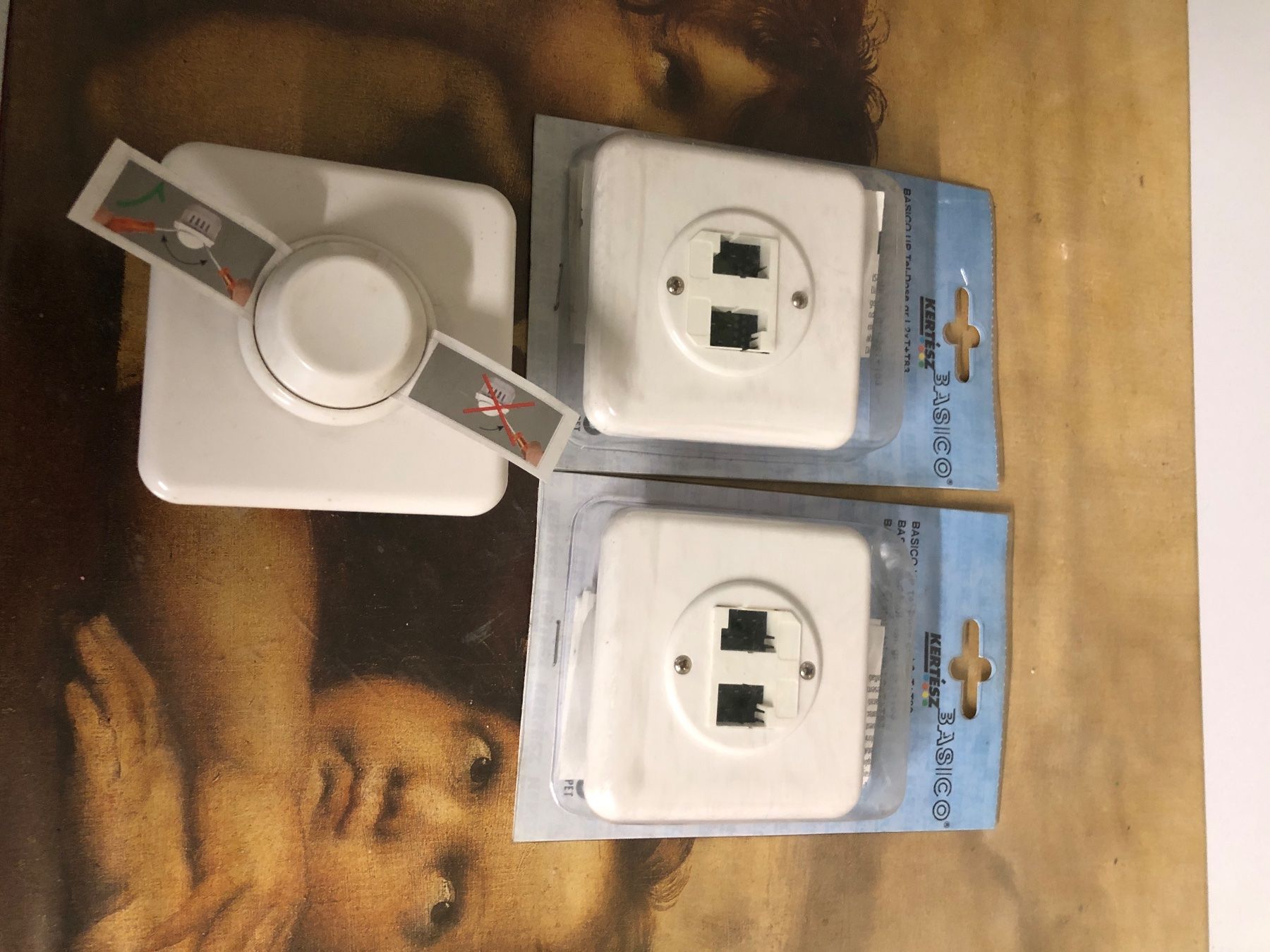 Schalter: Tel Dose 2 Stück und Dimmer – Neu und originalverpackt aus Pieterlen von vali66
