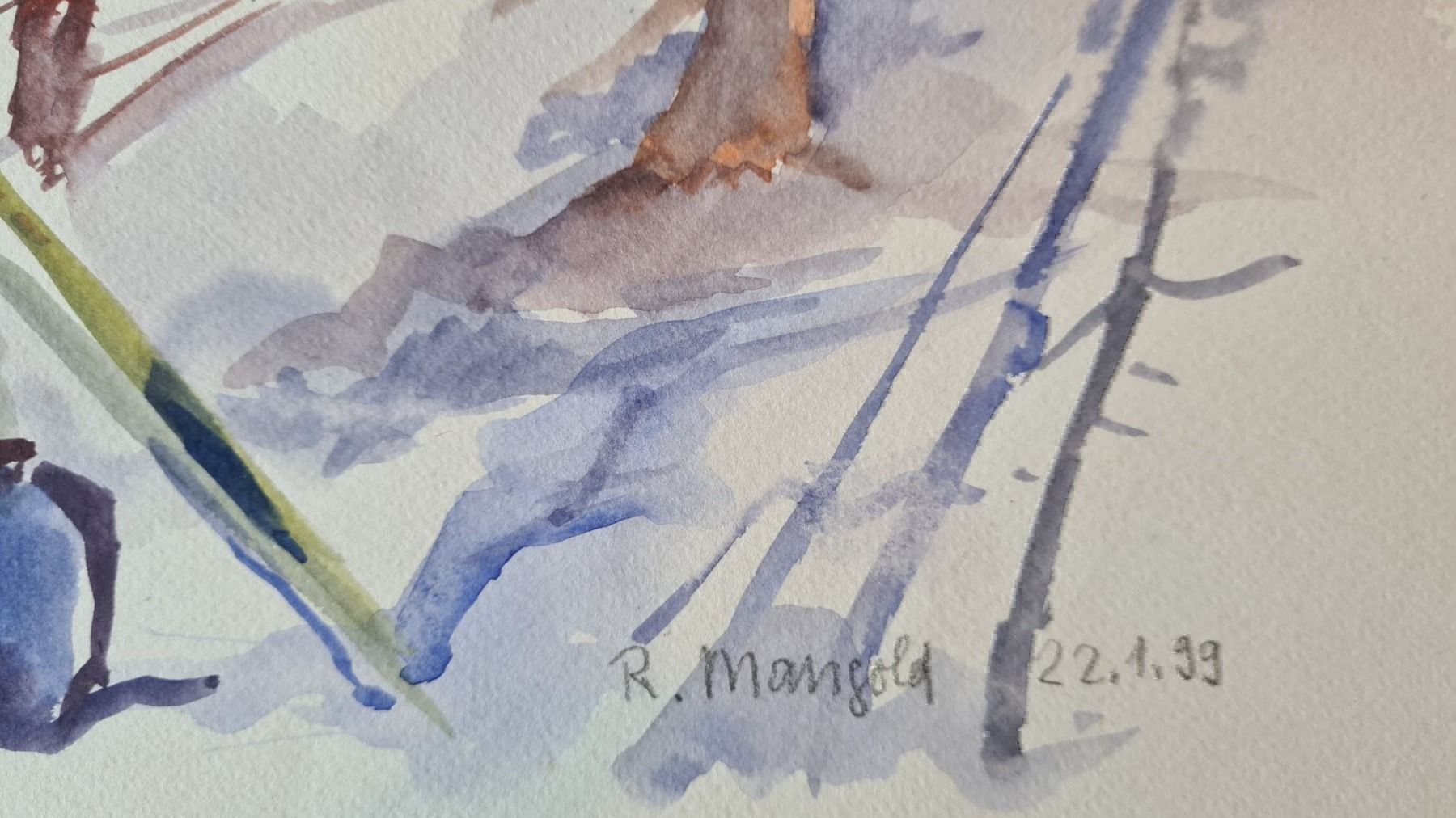 Dipinti: R.Mangold Aquarell – Usato da Emmenbrücke venduto da Kunstankaufverkauf9 2