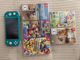 Nintendo Switch Lite Animal Crossing Edition + 5 Spiele