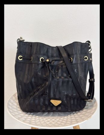 Maison Mollerus NIESEN Beuteltasche Schwarz Leder