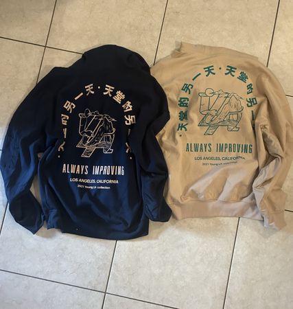 2x Young LA Hoodies L