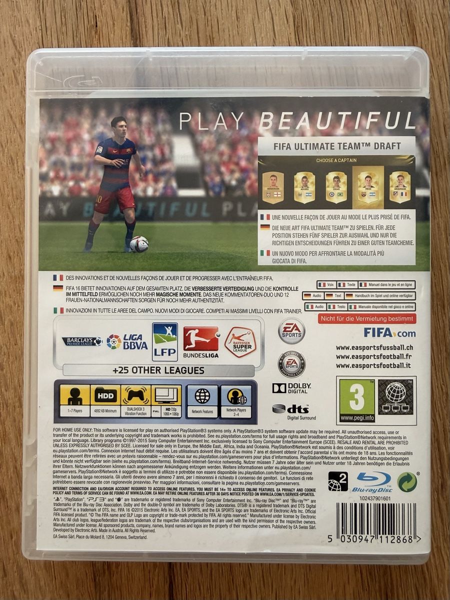 Sony Spiele: PS3 FIFA 16 – Gebraucht aus Kriens von Genschi 1