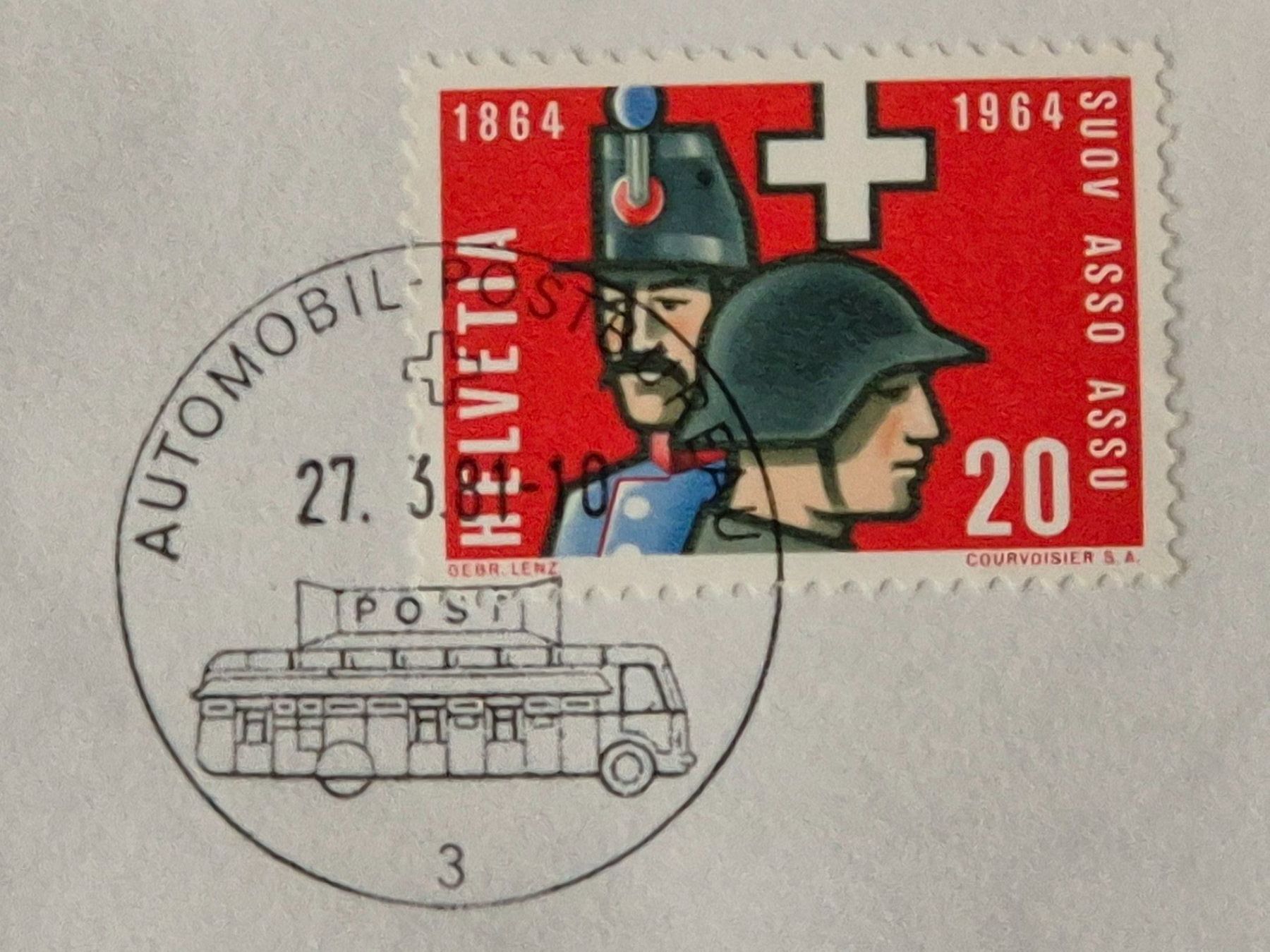 Tutti i francobolli: Brief mit Stempel DEFILEE Felddivision 8 in Emmen 27.3.1981 – Usato da Seewen SZ venduto da SuperpumaDisplayTeam 2