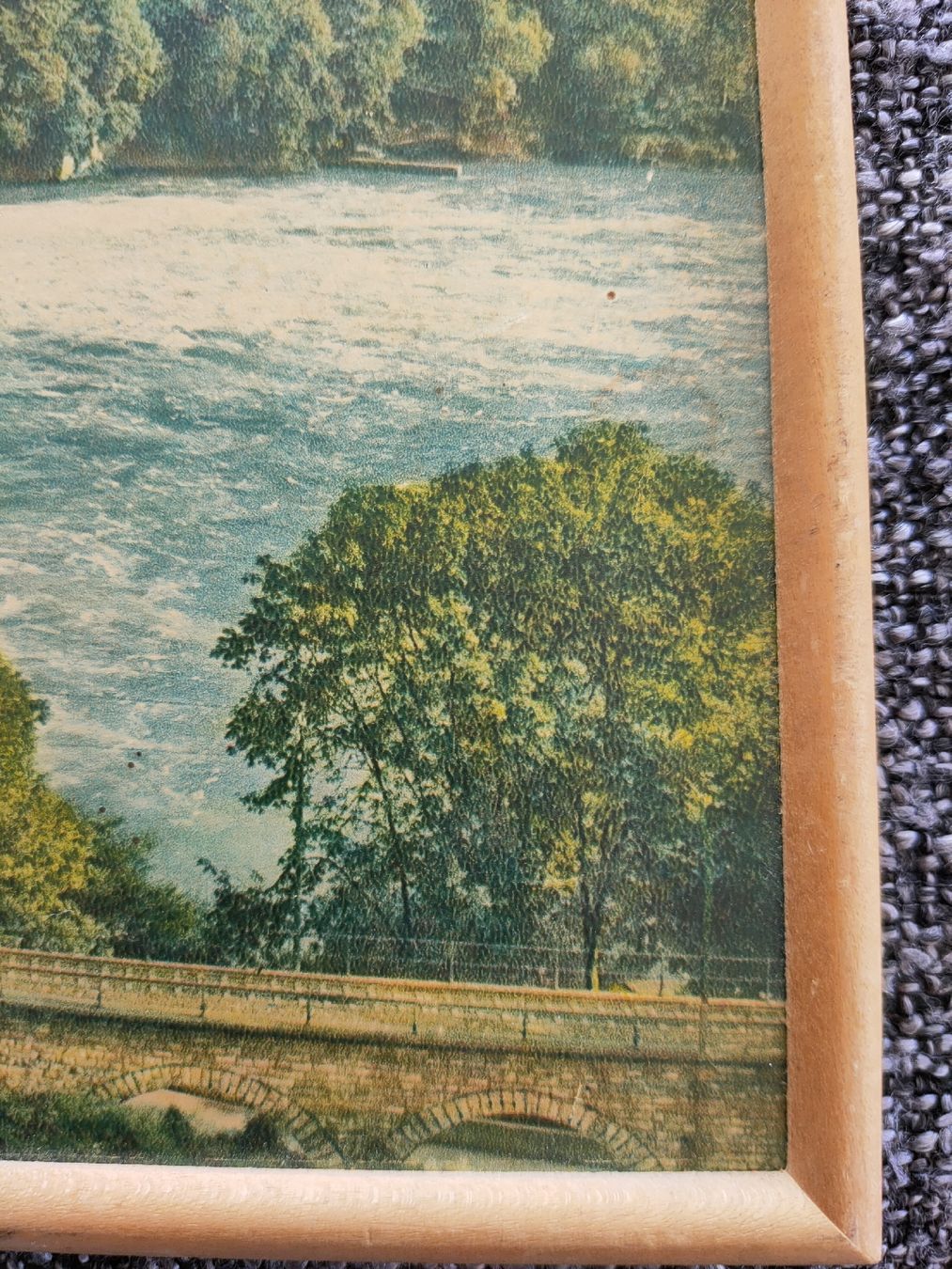 Poster & Bilder: Vintage Rheinfall-Bild im Holzrahmen – Gebraucht aus Gipf-Oberfrick von minini 8