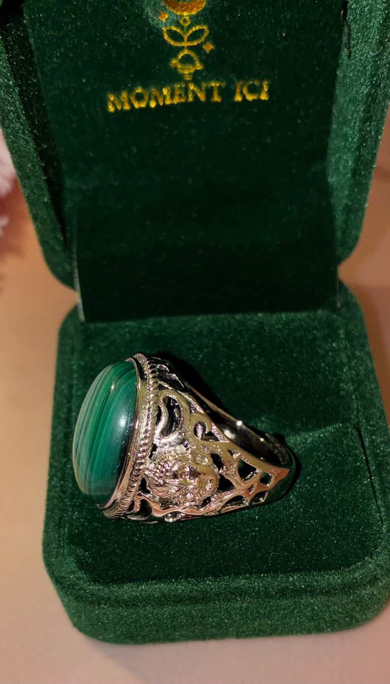 Anelli: Bague homme avec Malachite – Nuovo (secondo la descrizione) da Riaz venduto da cam_x5xs 1
