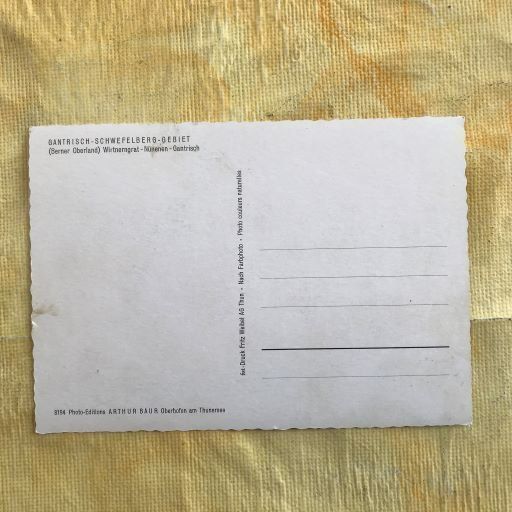 Cartoline postali: ANSICHTSKARTE GANTRISCH-SCHWEFELBERG – Usato da Ostermundigen venduto da wini63 1