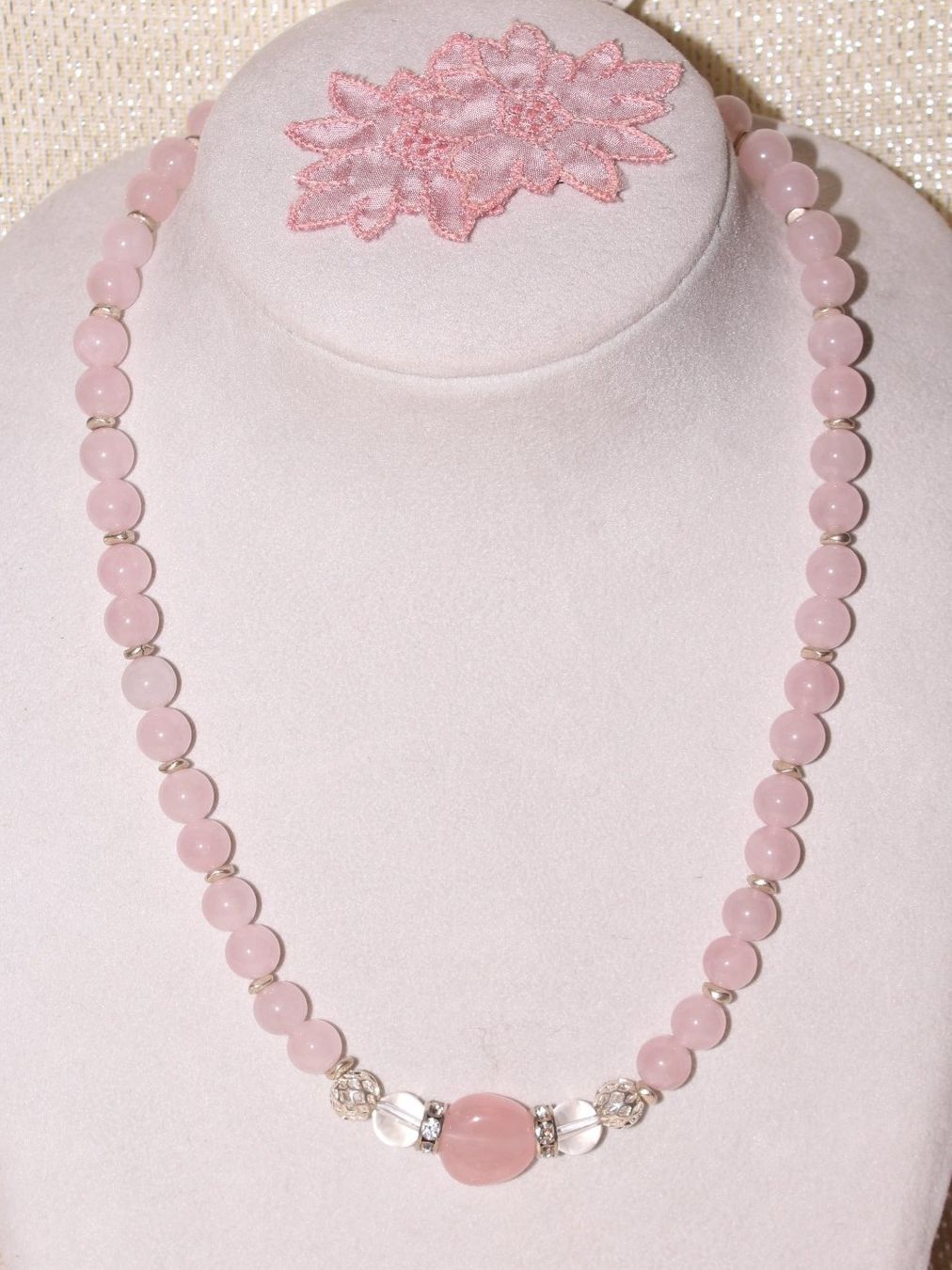Catenine: Halbedelsteinkette Rosenquarz – Nuovo e nell'imballaggio originale da Kriens venduto da Wolly85