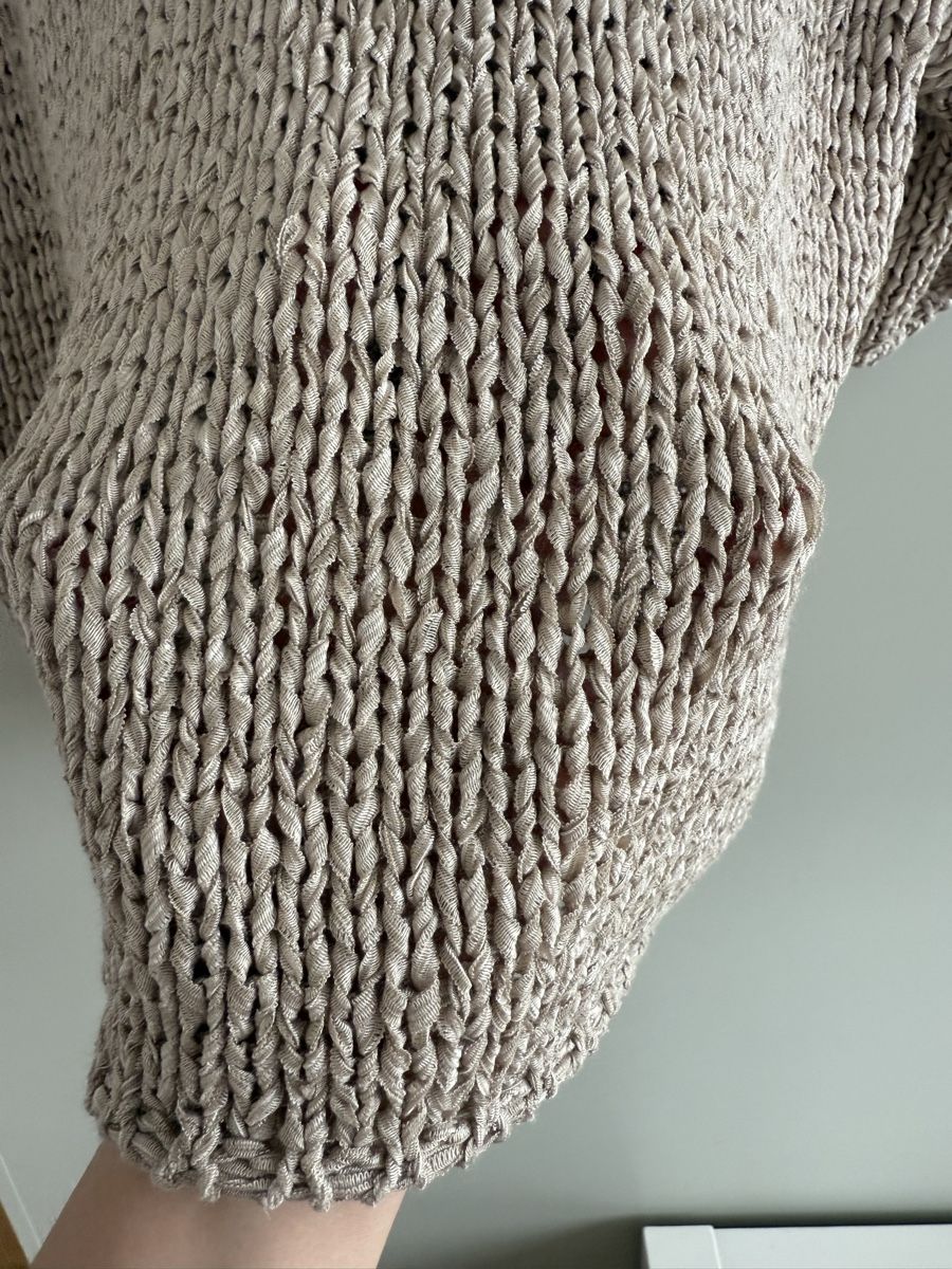 Top: Cosy Beige Oversized Knit Top - Perfect for Spring! – Nuovo (secondo la descrizione) da Winterthur venduto da -BeHappy24- 1
