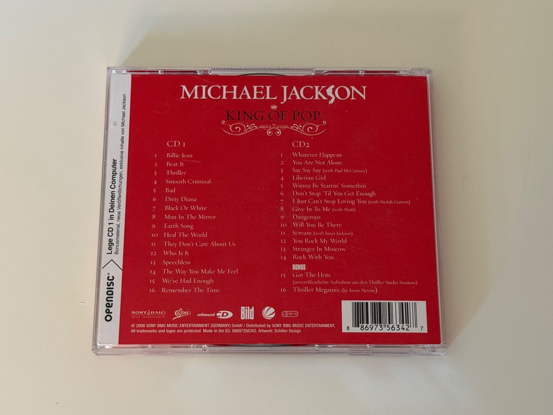 CD: Michael Jackson King Of Pop 2CD German Edition – Usato da Altstätten SG venduto da sheamus 1