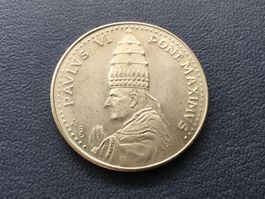 Versilberte Medaille Vatikan Papst Paulus VI