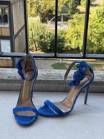 Aquazzura Sandals Blue Suede Size 36