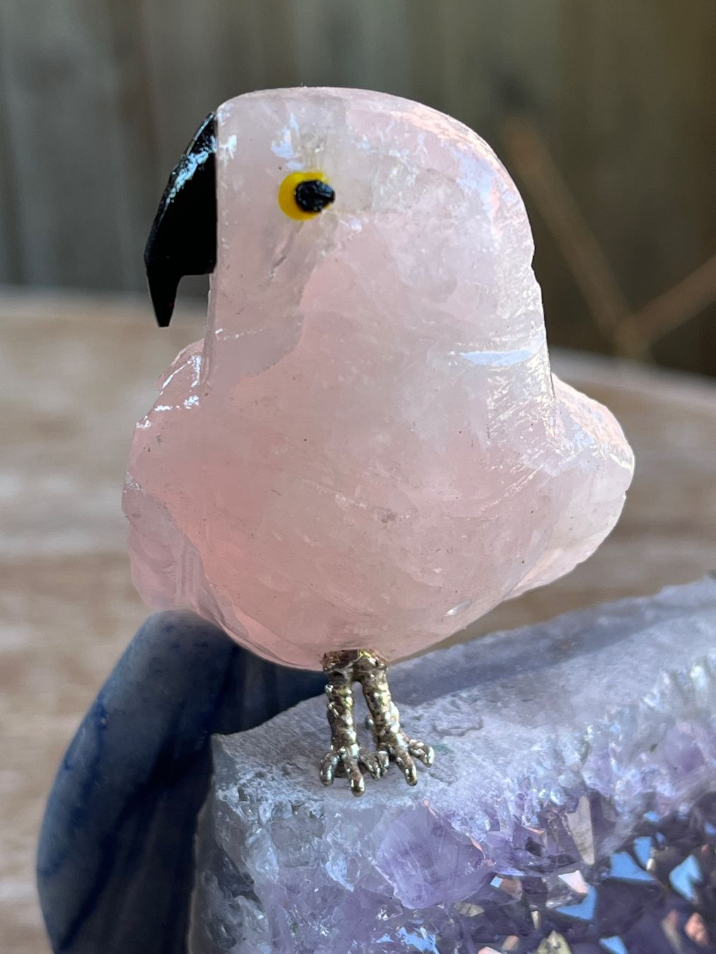 Statuette: Papageien-Figur aus Halbedelsteinen – Usato da Bauma venduto da Budgerigar 2