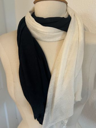 Colora Schal, Schwarz/Weiss, NEU