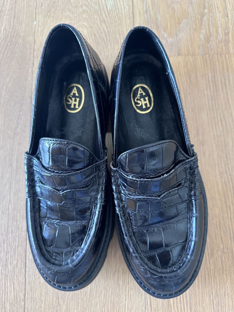 Ash Scarpe da donna: ASH Loafers Black Crocodile Pattern Platform Sole Size 39 – Nuovo (secondo la descrizione) da Binningen venduto da can_s2yh 1
